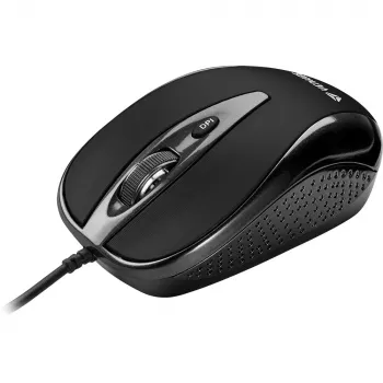 YENKEE YMS 1025 BK QUITO USB kábeles egér, optikai, 1000 DPI, 4 gomb, fekete