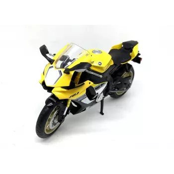 PULIO Motorrad MSZ 1/12 Yamaha YZF-R1 sárga diecast modell