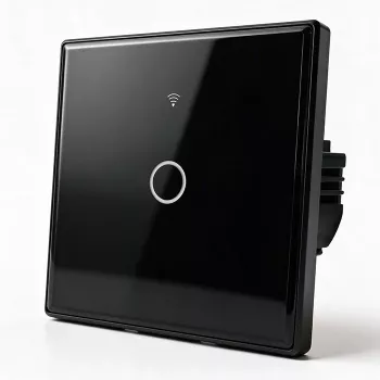 Qoltec okos érintős fali kapcsoló 1 csatornás Wi-Fi időzítő Tuya fehér
