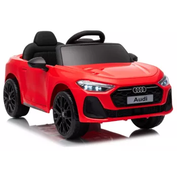 LEAN CARS Audi A5L HL788 piros 12V elektromos gyerekautó szülői távirányítóval, EVA kerekekkel, LED lámpákkal, zenei panellel, biztonsági övvel, ökobőr üléssel, 3-6 éves gyerekeknek