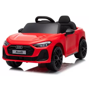 LEAN CARS Audi A5L HL788 piros 12V elektromos gyerekautó szülői távirányítóval, EVA kerekekkel, LED lámpákkal, zenei panellel, biztonsági övvel, ökobőr üléssel, 3-6 éves gyerekeknek