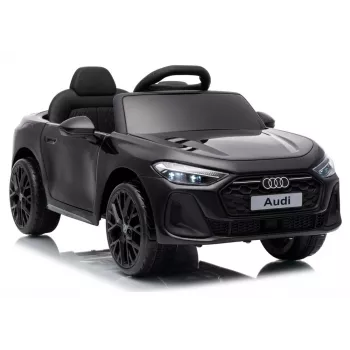 LEAN CARS Audi A5L HL788 fekete 12V akkumulátoros gyerekautó szülői távirányítóval, LED-lámpák, MP3, EVA hab kerekek, ökobőr ülés, max. 30 kg terhelés, 3-8 éves gyerekeknek