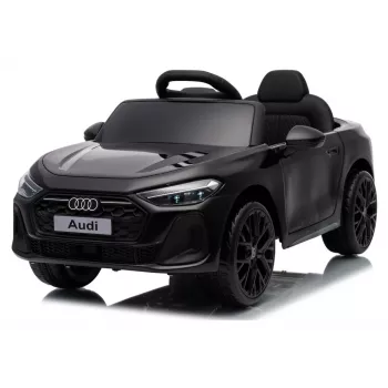 LEAN CARS Audi A5L HL788 fekete 12V akkumulátoros gyerekautó szülői távirányítóval, LED-lámpák, MP3, EVA hab kerekek, ökobőr ülés, max. 30 kg terhelés, 3-8 éves gyerekeknek