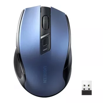 UGREEN MU006 vezeték nélküli halk kattintású egér, 2,4 GHz, 2400 DPI, kék