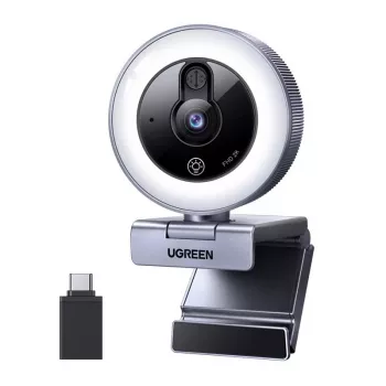 UGREEN CM910 webkamera, 2K, 30FPS, LED fény, beépített mikrofon