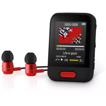 SENCOR SFP 7716BK MP3/MP4-lejátszó 16 GB fekete Bluetooth-szal, 1,8 inch kijelzővel