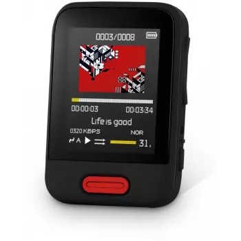 SENCOR SFP 7716BK MP3/MP4-lejátszó 16 GB fekete Bluetooth-szal, 1,8 inch kijelzővel