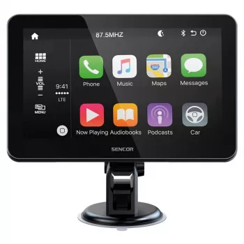 SENCOR SCT M760BWT 7 inch vezeték nélküli CarPlay Android Auto 2-DIN multimédiás vevő tolatókamera-bemenettel