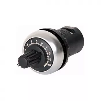 Eaton M22-R10K potenciométer előlap, 10 kOhm, lineáris menet, egyszeres forgatás, előlapi szerelés, IP66/IP67/IP69K
