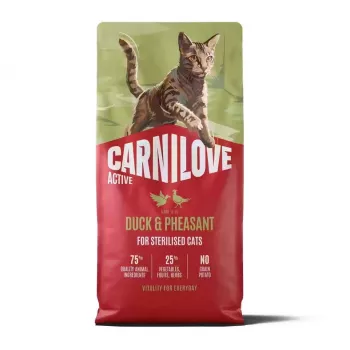 CARNILOVE ACTIVE macska száraztáp kacsával és fácánnal ivartalanított felnőtt macskák számára minden fajtához 6 kg