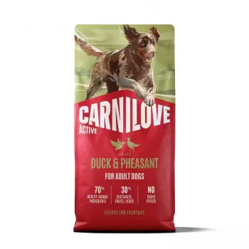 CARNILOVE ACTIVE kutyaszáraztáp kacsával és fácánnal felnőtt kutyáknak minden fajtához 12 kg