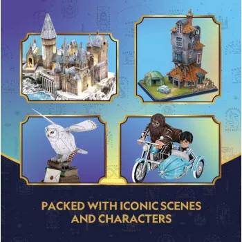 CubicFun 3D Puzzle Harry Potter Hogwarts Castle in Snow with LED