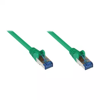 GoodConnections Cat.6A S/FTP patchkábel reteszhorog-védelemmel, PiMF, LSZH, 500 MHz, zöld, 7,5 m (8060-H075G)
