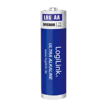 LogiLink Ultra Power alkáli AA elemek, 8 darabos zsugorfóliás csomag, 1,5 V LR6, 10 év tárolhatóság