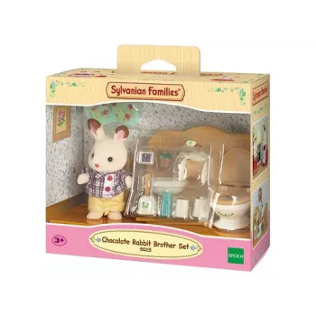 Sylvanian Families csokoládé nyuszi testvér fürdőszoba szett