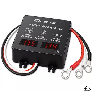 Qoltec 24V akkumulátor-balancer 2 x 12V akkumulátorhoz | 5A | AGM GEL LiFePO4 | LED