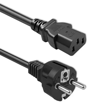 QOLTEC 54627 Schuko - IEC C13 tápkábel 3m 3x1mm² fekete
