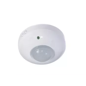 MACLEAN MCE19 mennyezeti PIR mozgásérzékelő – 360°-os érzékelés, 1200 W izzólámpa-terhelés / 300 W LED-terhelés, állítható idő és lux, fehér