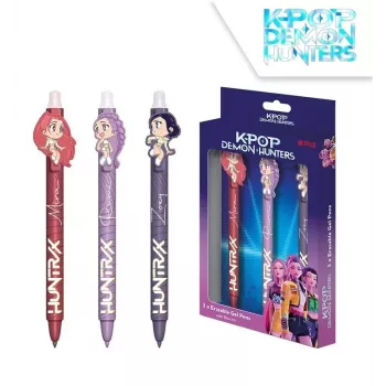 KIDS K-Pop Demon Hunters zselés toll készlet 3 darabos csomag | 0,7 mm különböző színek
