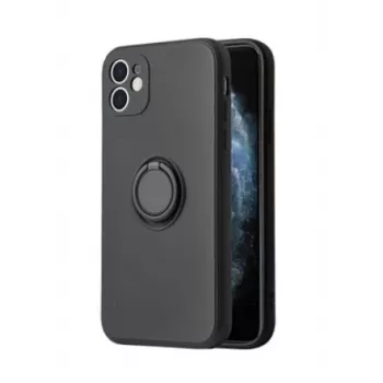 iLike Apple iPhone 13 Pro szilikon gyűrűs tok fekete