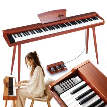 V-TONE BL-130 digitális zongora konzol barna 88 billentyű Graded Hammer Action