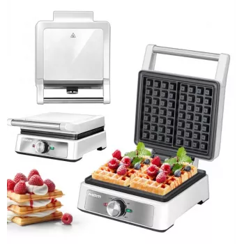 MPM MGO-41 gofrisütő 1600W fehér – belga gofrisütő tapadásmentes lapokkal