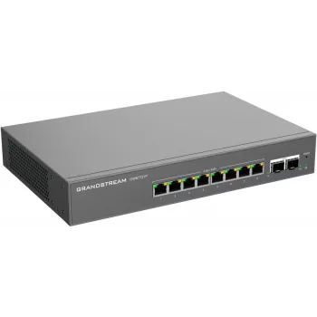 Grandstream GWN7721P Layer 2 Lite menedzselt 2,5 gigabites PoE+ switch, 5 port (4x 2,5G PoE+, 1x 2,5G), 60W keret, ventilátor nélküli, felhő/web menedzselt