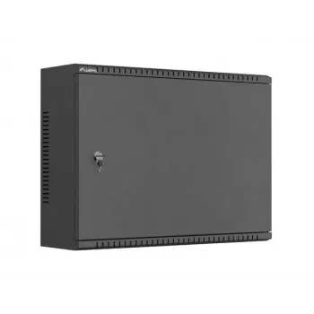 LANBERG TPR 19 inch fali 4U hálózati szekrény hálós ajtóval 560x420x180 mm fekete (összeszerelt)