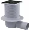 DEANTE KOS_N01C rozsdamentes acél pontlefolyó rács 150x150 mm