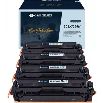 G&G kompatibilis tonerpatronok 4-es csomag HP 203X sorozathoz, fekete cián bíbor (magenta) sárga, nagy kapacitás, GS-H203X-4P
