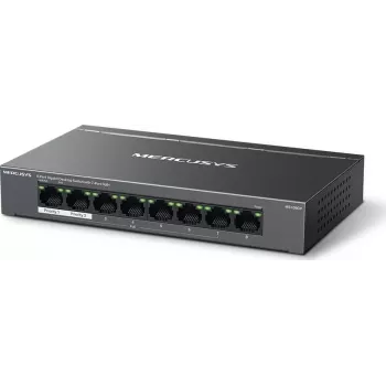 Mercusys MS108GP 8 portos Gigabit asztali PoE+ switch, 123W keret, Plug & Play