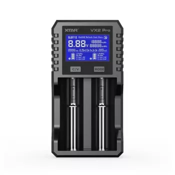 XTAR VX2 PRO SET akkumulátortöltő, 3,7V/1,5V/1,2V