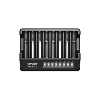 XTAR MX8 USB-C Li-Ion/Ni-MH akkumulátor töltő, 3,7V/1,5V/1,2V