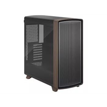 Fractal Design Summit Black TG Light Tint mid-tower PC-ház diófa előlappal