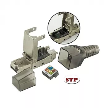 Techly 101911 RJ45 Cat6a 10G szerszám nélküli moduláris dugó, STP