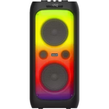 SENCOR Partycon WAVE 100W hordozható partihangszóró TWS-sel, IPX4, LED és mikrofonbemenet