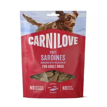 CARNILOVE kutya SOFT jutalomfalat szardínia medvehagymával 200 g