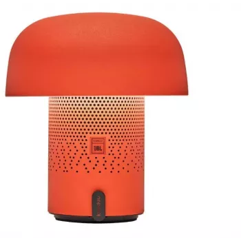 KOODUU Sensa Play hordozható Bluetooth-hangszóró fényerő-szabályozható RGB LED lámpával, IPX4 fröccsenésvédelem, TWS párosítás, USB-C, narancssárga