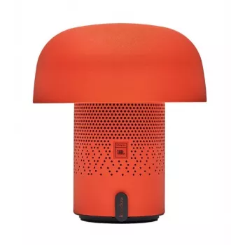 KOODUU Sensa Play hordozható Bluetooth-hangszóró fényerő-szabályozható RGB LED lámpával, IPX4 fröccsenésvédelem, TWS párosítás, USB-C, narancssárga
