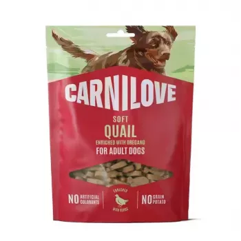 CARNILOVE kutya SOFT snack fürj oregánóval 200 g – gabonamentes puha jutalomfalat felnőtt kutyáknak