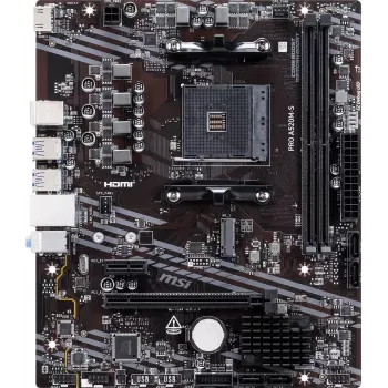 MSI PRO A520M-S AM4 Micro-ATX alaplap, AMD A520, DDR4, HDMI, Gigabit-LAN