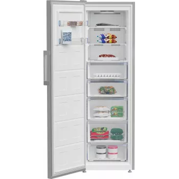 BEKO fagyasztó B3RMFNE314XB, energiahatékonysági osztály E, 186,5 cm, 286L, inox szín