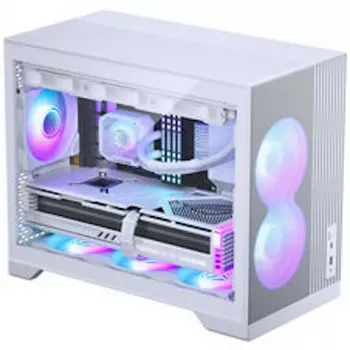 Phanteks XT M3 PC-ház, mini ház + D30 PWM Regular Airflow D-RGB ventilátor, 3 darabos csomag, fehér