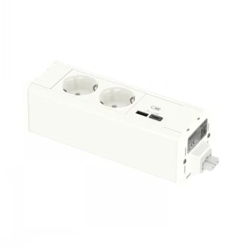 SCHNEIDER ELECTRIC UNICA SYSTEM+ MOD.UNIT 2XSCHUKO+USBA/C FEHÉR