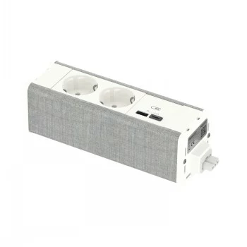 SCHNEIDER ELECTRIC UNICA SYSTEM+ MOD.UNIT 2XSCHUKO+USBA/C FEHÉR/SZÜRKE