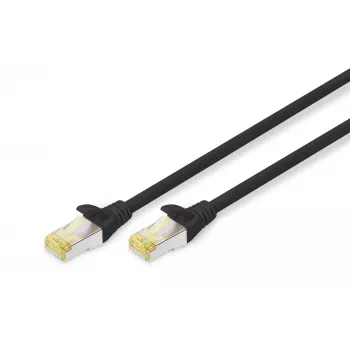 DIGITUS CAT6A S/FTP patchkábel, 0,5 m, fekete
