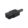 Microconnect C19PLUG hálózati kábel, fekete, C19 csatlakozó