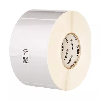 Zebra Z-Ultimate 3000T 3006628 címketekercs, poliészter, ezüst, tartósan tapadó ragasztó, 70 x 32 mm, 25,4 mm mag, Ø 127 mm, 2370 címke/tekercs (28 440 készletenként)