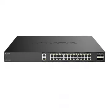 D-Link DXS-1250-28YP/E Smart Managed Multi-Gigabit PoE++ switch 4 x 25G SFP28 uplinkkel
