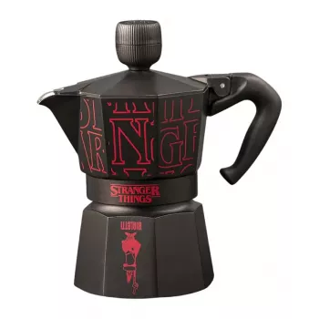 Bialetti Moka Express Sound Stranger Things 3 csészés gáztűzhelyes eszpresszókészítő (150 ml) fekete